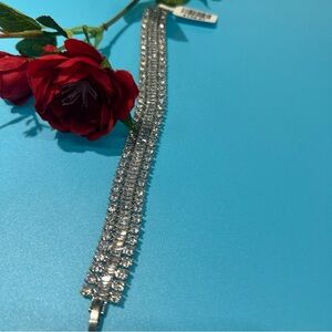 14k White Gold Plated Simulated Diamonds Bracelet Wedding, Party USA , Royal…